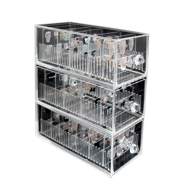 Armor dustproof storage box transparent sequin display box nail art store stationery tape fashionable simple shelf display box