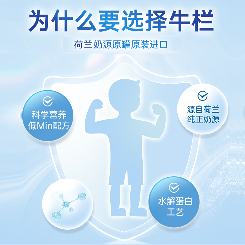 环球e站海外专营店荷兰牛栏深度水解蛋白奶粉1段 诺优能宝宝婴儿有适度一段可购2段1
