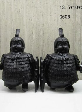 兵马俑新中式风人物酒柜装饰品