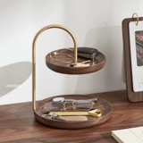 Вход в дверь и клавиши входа в хранение творческое украшение легкая роскошная дверь с твердым древесином клавиш настольный столик настольный поднос планшета