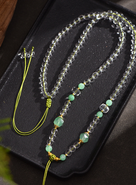 清仓泰国佛牌6mm白水晶吊坠链