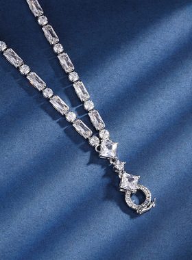 泰国佛牌链满钻项链锁骨链奢华闪耀百搭晚宴链翡翠珠宝唐卡挂链