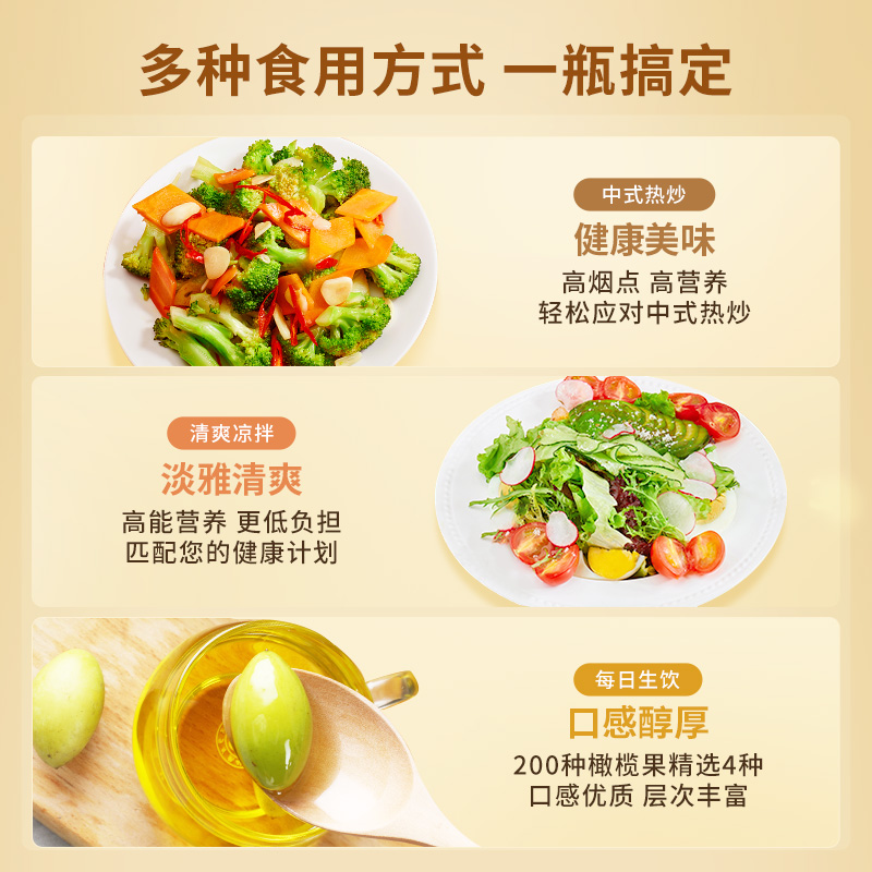 贝蒂斯特级初榨橄榄油250ml*8罐西班牙原装进口炒菜生饮健身控油