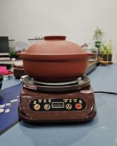 Electric heating base 1000 watts for a saucepan meal