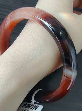 水墨丹青妖艳红玛瑙手镯包邮水晶