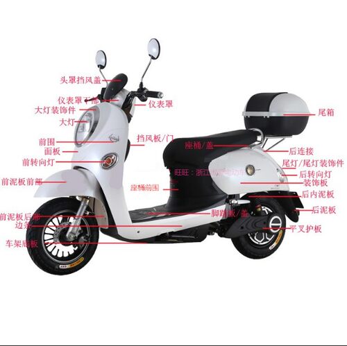 绿源电动车外壳 原装整车前围面板配件脚踏板蜜豆小摩登S30欧扬 - 图2