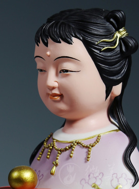 海浪荷叶善财童子龙女德化陶瓷
