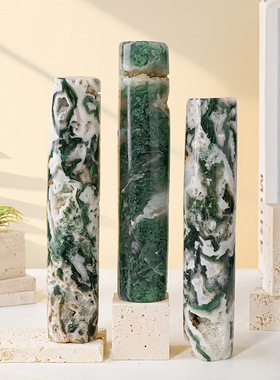 天然水晶消磁棒水晶圆柱原石棒摆件直播手链手镯项链饰品展示架