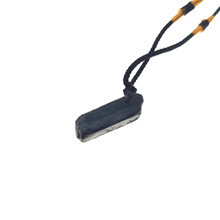 跨境热销天然黑碧玺水晶吊坠 电气石原石矿标网兜项链挂件