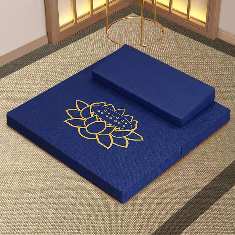 打坐垫禅修垫拜佛垫冥想静坐禅垫蒲团家用折叠加厚布艺椰棕跪拜垫