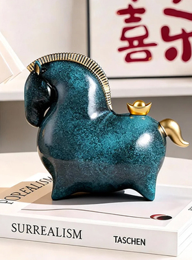 2026马上有钱招财生肖马摆件