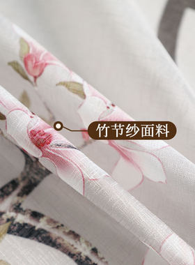 新中式山水网纱门帘家用免
