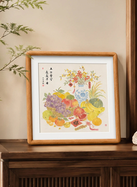 福禄葫芦装饰画，榫卯框