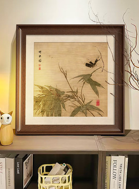 长松山水图宋代美学茶室背景墙装饰画中式客厅书房玄关禅意山水画