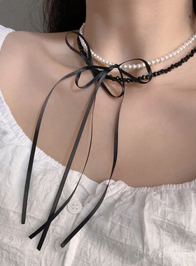 张元英同款甜美丝带款项链