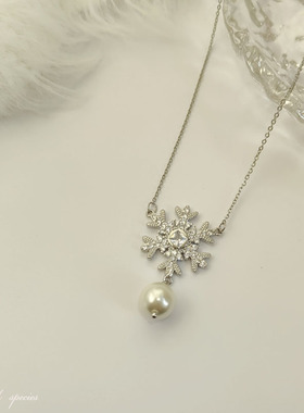 女不得不爱雪花锁骨项链