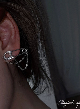 物种小众设计感锁骨链套装别针