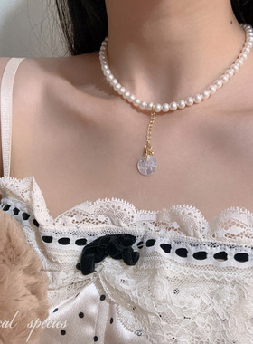 日系法式甜美贝壳珍珠项链手链