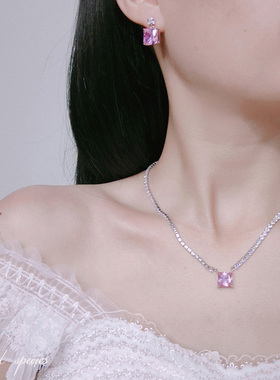 锆石套装项链耳环手链甜美公主风