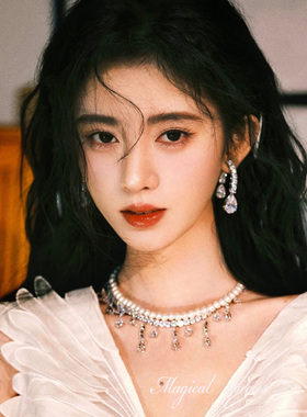 华丽派对套装自制无耳洞耳夹款