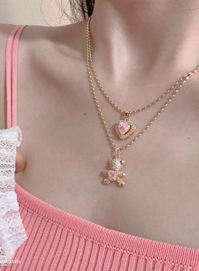 可自由搭配项链可爱小熊吊坠