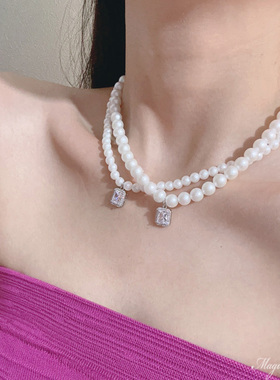 女四种大小自主搭配褶皱珍珠项链