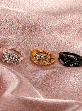 万圣节ins风夸张复古鬼脸戒指