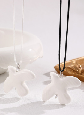 欧美fever同款白色陶瓷和平鸽子