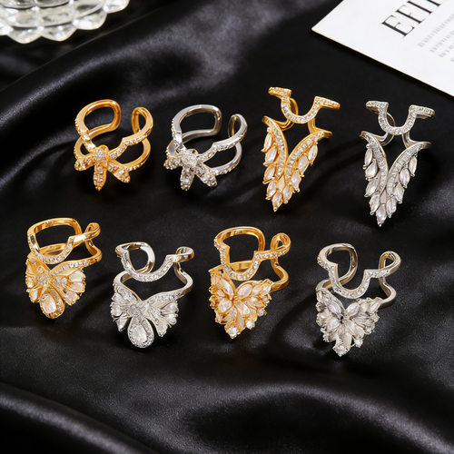 跨境美甲指套Copper inlaid zirconium wearing nail finger cots - 图2