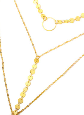 欧美时尚简约三层圆圈吊坠