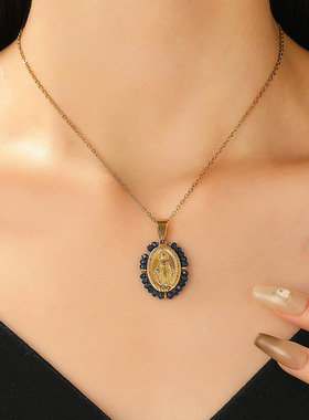 妙雅钛钢十字链男女通用