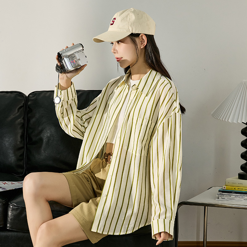 11点官补4元到手95.9!唐狮长袖衬衫衬衣上衣