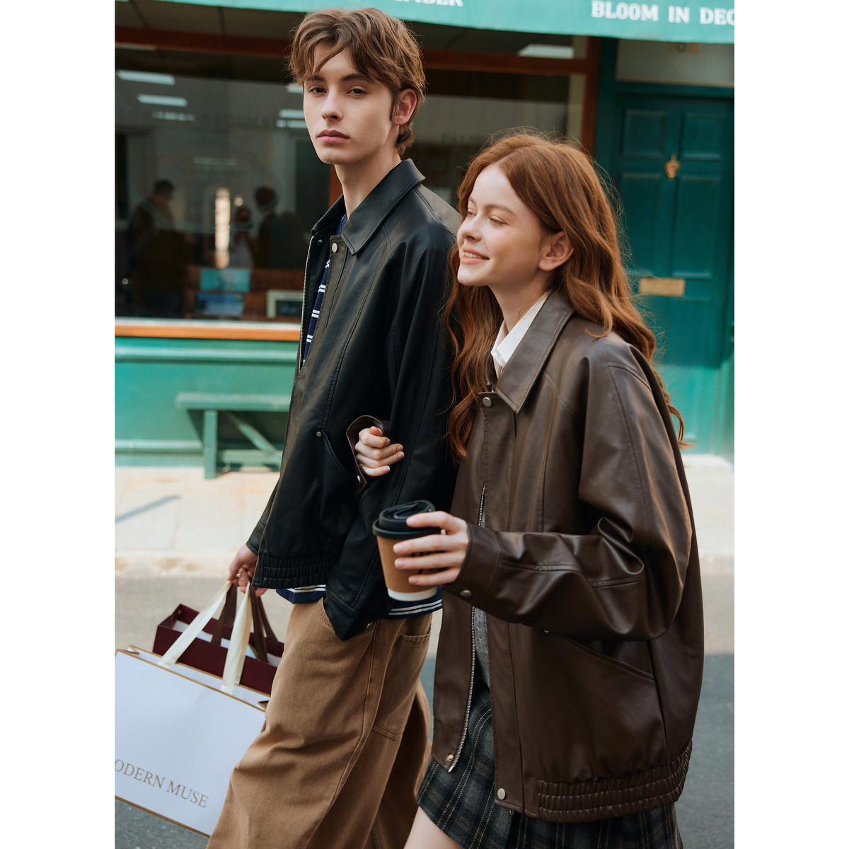 唐狮26春季新款情侣仿皮衣外套夹克翻领男女皮衣酷潮情侣外套上衣,淘宝优惠券,粉丝福利购,淘宝优惠卷