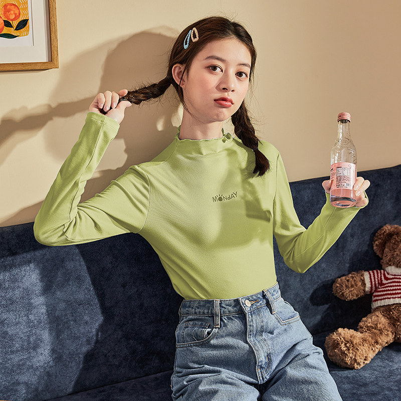 唐狮打底衫女2021年秋季新款 唐狮喜之乐毛针织衫