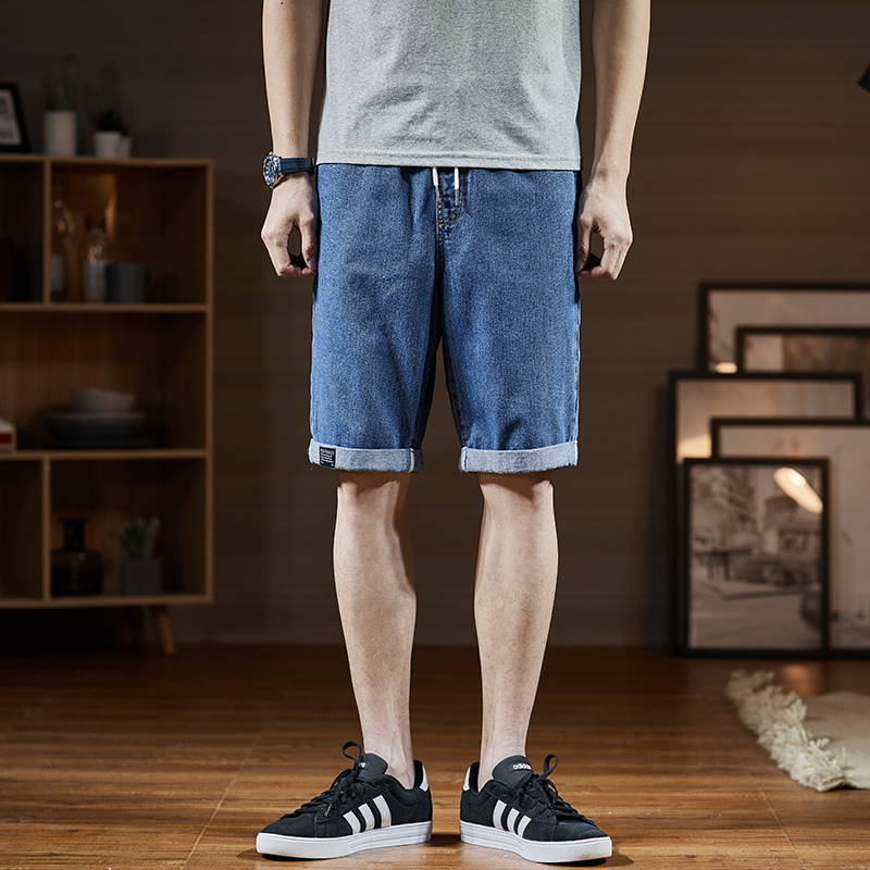 唐狮2020夏新款牛仔男士五分裤短裤 唐狮喜之乐牛仔裤