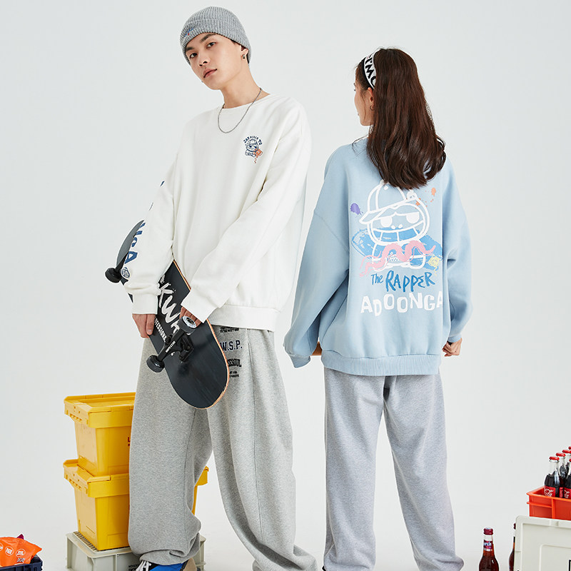 唐狮情侣装男女2021年春秋新款卫衣 唐狮喜之乐卫衣