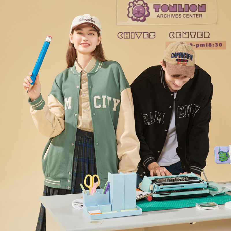 唐狮2022春秋新款棒球服情侣外套潮 唐狮夹克