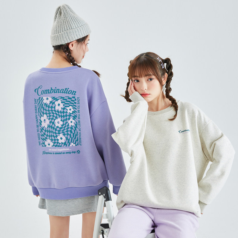 唐狮2022春装新款女圆领设计感卫衣 唐狮喜之乐卫衣/绒衫