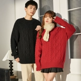 Демисезонная парная одежда для влюбленных, трикотажный свитер подходит для мужчин и женщин, круглый воротник, оверсайз
