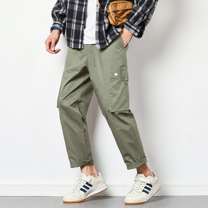 唐狮男2021秋季新款潮流黑色休闲裤 唐狮喜之乐休闲裤