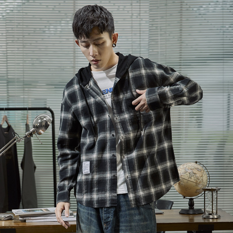 唐狮官方旗舰店2020长袖秋装潮衬衣 唐狮天悦衬衫