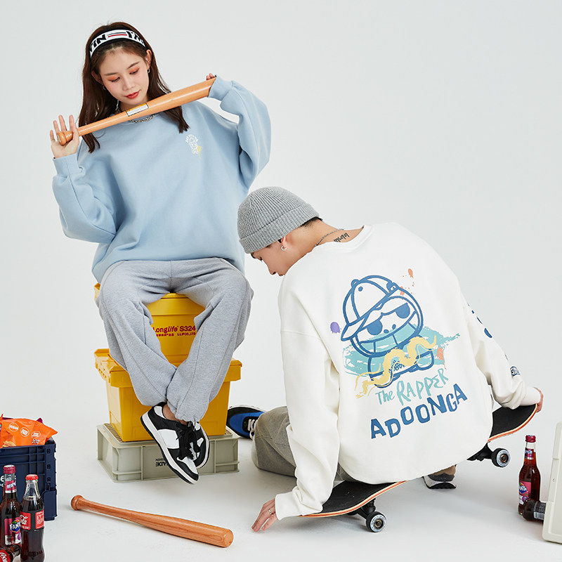 唐狮情侣装男女2021年春秋新款卫衣 唐狮喜之乐卫衣