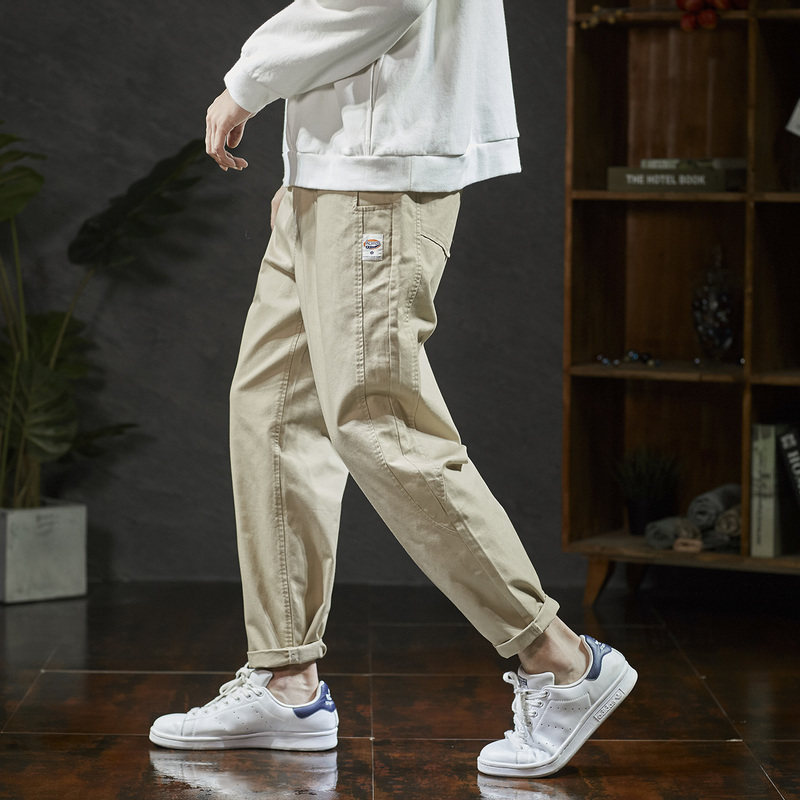 唐狮2020夏季新款男士宽松直筒裤子 唐狮喜之乐休闲裤