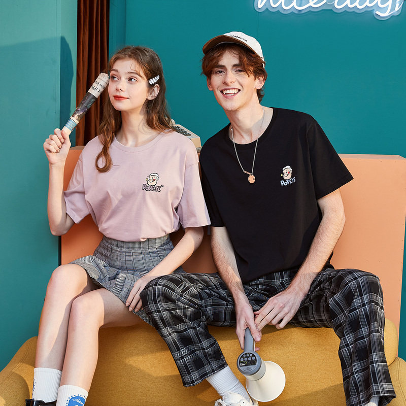 [大力水手联名]唐狮2021夏新款t恤 唐狮喜之乐T恤