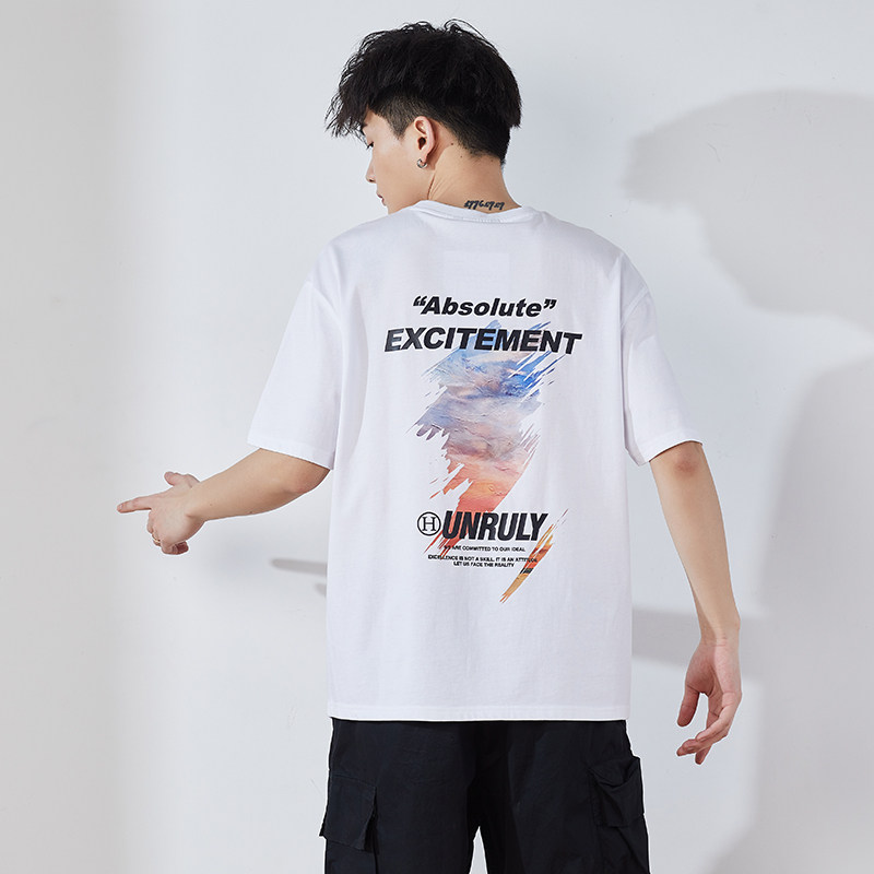 唐狮短袖t恤男2021夏新款打底衫 唐狮喜之乐T恤