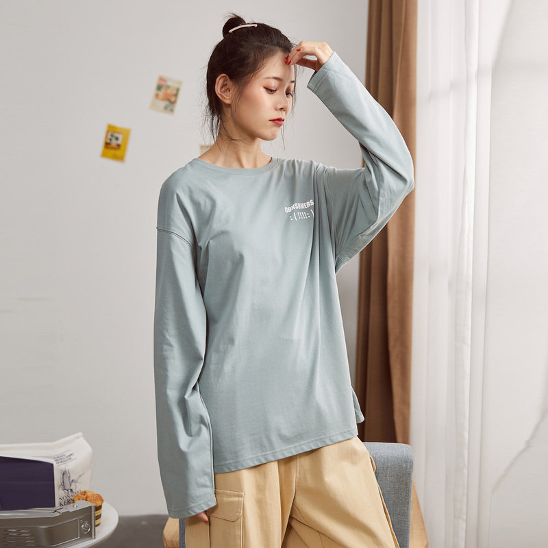 唐狮官方旗舰店长袖女2019秋装t恤 唐狮天悦T恤