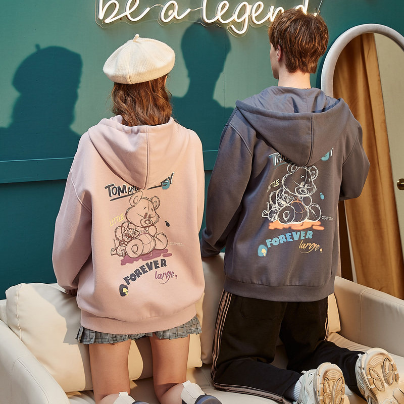 [猫和老鼠联名]唐狮2021秋新款卫衣 唐狮喜之乐夹克