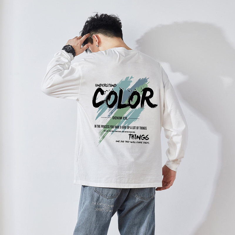 唐狮2021秋季新款长袖t恤棉打底衫 唐狮喜之乐T恤