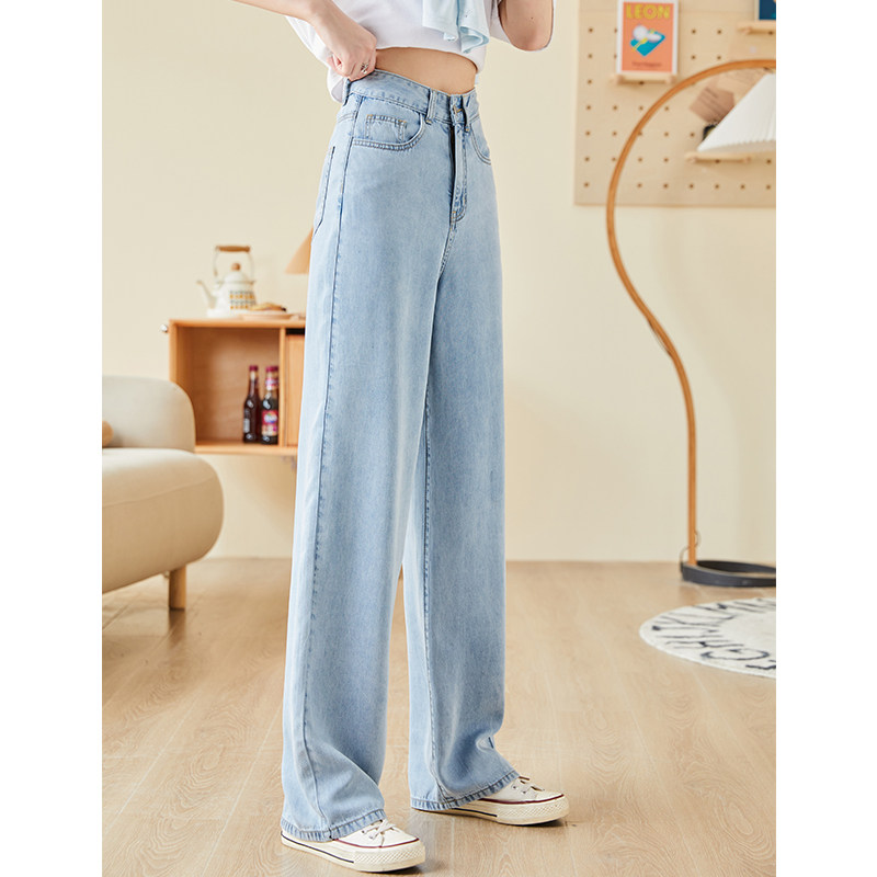 唐狮春夏新款天丝显瘦宽松牛仔裤 唐狮牛仔裤