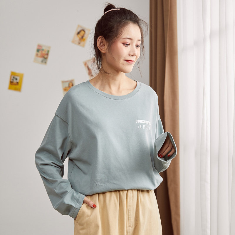 唐狮官方旗舰店长袖女2019秋装t恤 唐狮天悦T恤